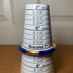 14K Yellow Gold Vintage Lapis Lazuli Bangle